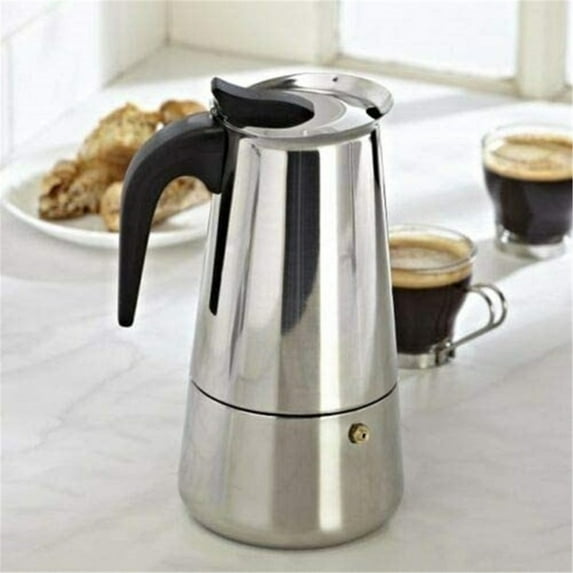 Glass & Bottle Stainless Steel Italian Coffee Pot for European Hot Beverages Exquisite Foreign Trade Craftsmanship Durable Maker Elegant Design for Coffee Lovers