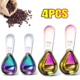 thumbnail image 1 of Stainless Steel Coffee Scoop 4-piece set (1 Tbsp, 2 Tbsp) Durable Tablespoon, Ergonomic Measuring Spoon, Suitable for Small and Large jars, Short-handled Spoon (colored), 1 of 7