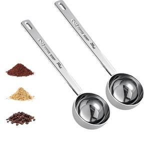 Triani 2Pcs Stainless Steel Coffee Scoop 30ml Tablespoon Measuring Spoon Coffee Scoop Metal Long Handled Spoons Coffee Measuring Spoons for Kitchen