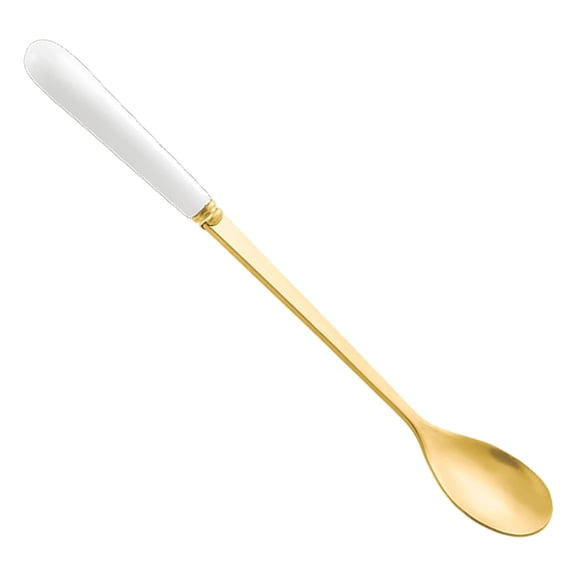 Stainless Steel Coffee Spoon with Ceramic Handle, Mini Coffee Spoon, Small Dessert Spoons Tea Spoon for Cake Sugar Coffee, Small Stirring Spoon for Dessert, 1 Pc, 6.88x0.94"