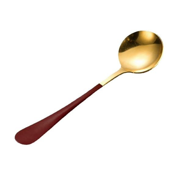 Stainless Steel Coffee Stirring Spoon Modern Gold Finish Elegant Round Utensil for Dining and Beverages