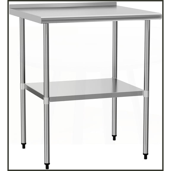 Stainless Steel Coffee Table 30x36 Inches - Easy-Clean, Heavy-Duty for Commercial Kitchen & Home