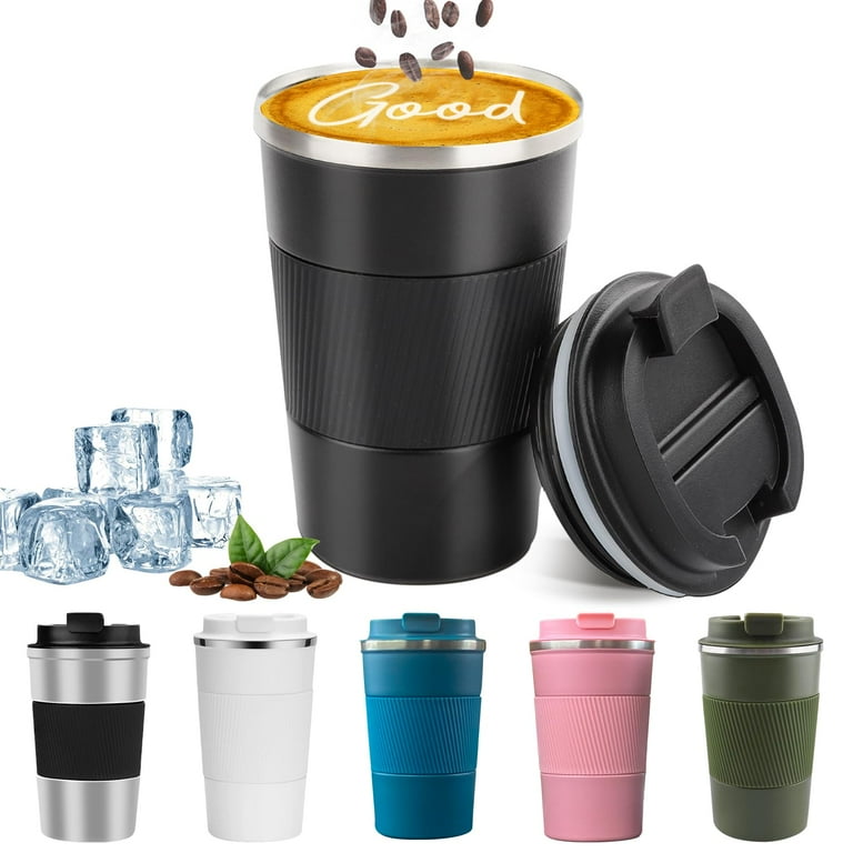 Stainless Steel Coffee Tumbler with Lid, Double Wall Insulated