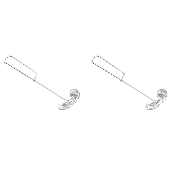 Stainless Steel Coil Whisk Flat Bottom Spiral Design for Sauce Gravy Eggs and Milk Handheld Blending and Stirring Kitchen Utensil 2PCS