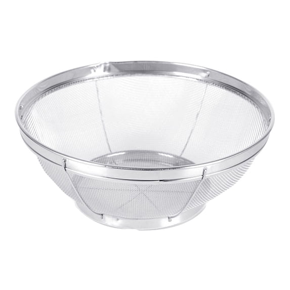 Stainless Steel Colander for Kitchen, Durable Rice and Pasta Strainer, Heavy Duty Washing Bowl Drain Basket, Rust-Resistant & Dishwasher Safe, 1 Pcs, 7.0x3.14"