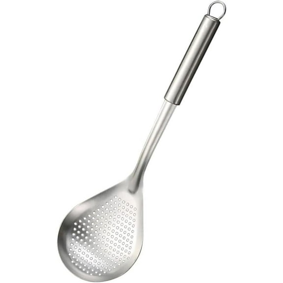 Stainless Steel Colander Metal Colander Strainer Spoon Noodle Strainer Cooking Strainer Skimmer Spatula Slotted Cooking Spoon Stainless Strainer Scoop Fired Food Spoon Noodle Spoon