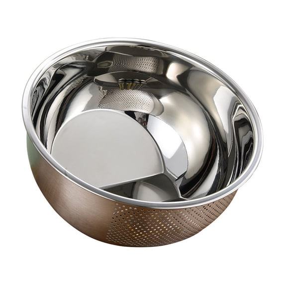 304 Stainless Steel Drainage Basket 24cm Gold, Rotating Colander For Vegetable Fruit Rice Washing