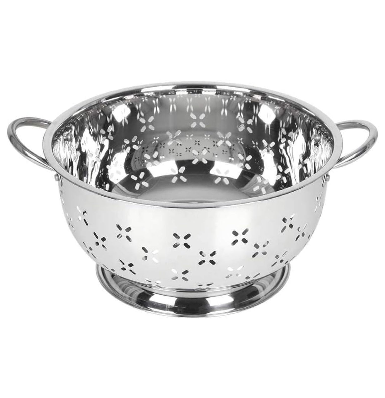 Stainless Steel 8-Quart Colander with Handles and Stable Base