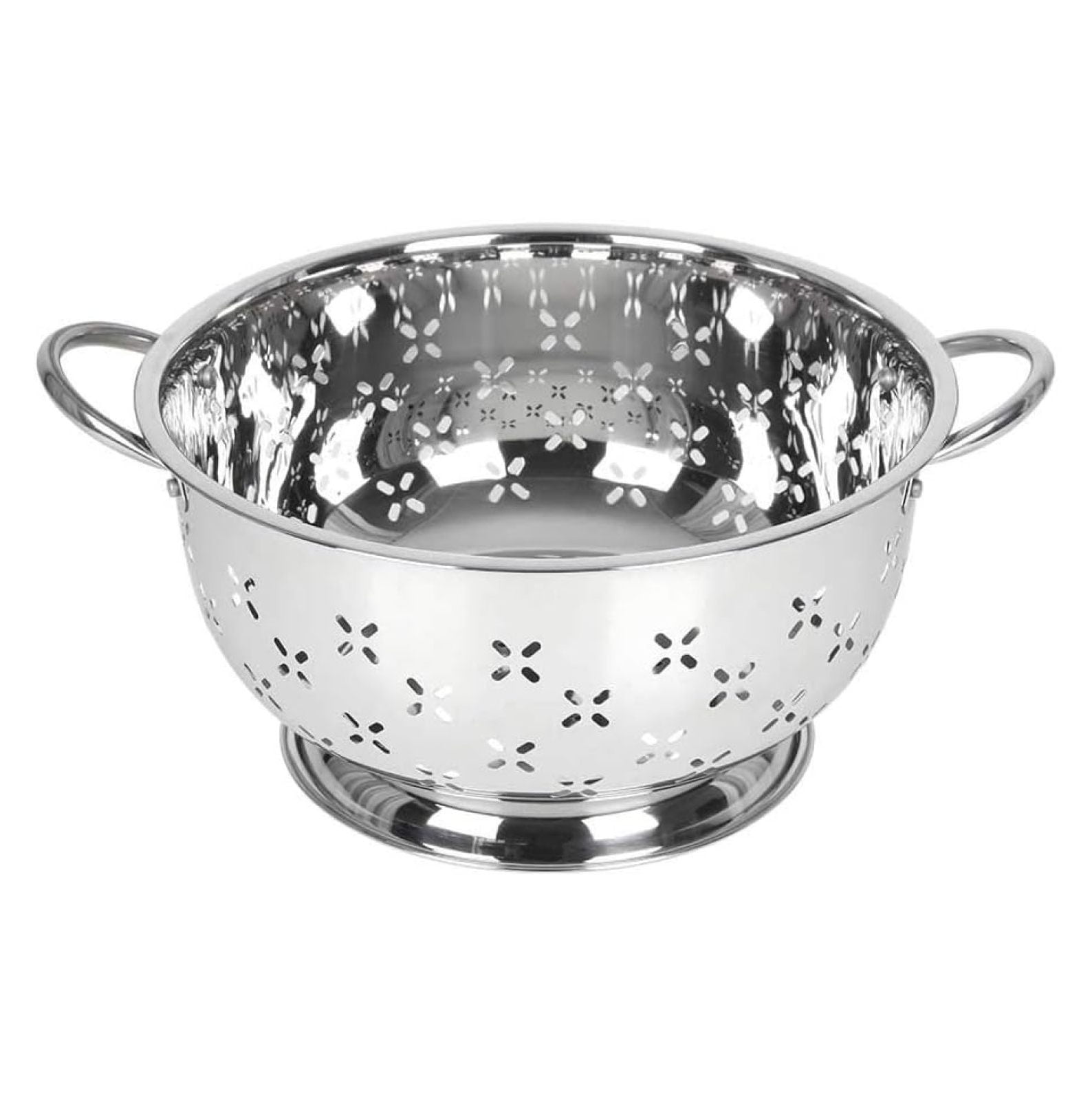 Stainless Steel 8-Quart Colander with Handles and Stable Base