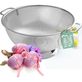 Bellemain 5-Quart Stainless Steel Metal Colander for Kitchen, 18/8 Food Strainer Kitchen Tools