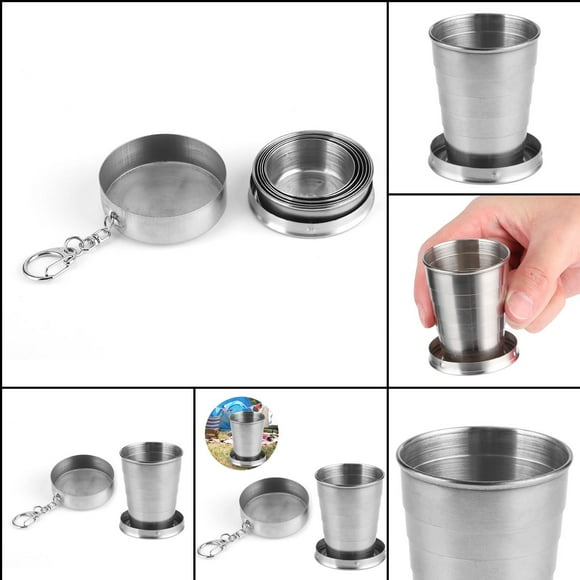 Stainless Steel Collapsible Cup - Portable, Space-Saving, And Durable For Outdoor Use