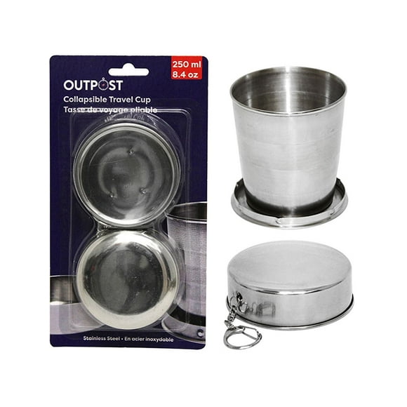 Stainless Steel Collapsible Travel Cup 250ml Packing 12's/ Box