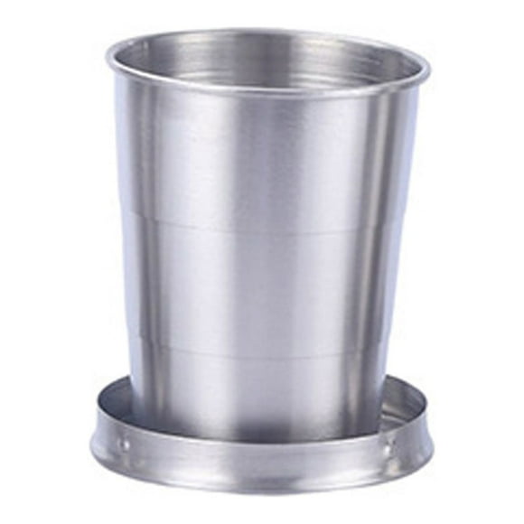 Stainless Steel Collapsible Travel Cup - Leak-Proof Foldable Pocket Shot Glass for Camping, Hiking & Emergency, Food Grade Metal, 75ml/150ml/250ml (S/M/L)