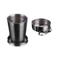 thumbnail image 1 of Stainless Steel Collapsible Travel Cup With Secure Lid And Portable Keychain For Outdoor Adventures And Daily Hydration Needs, 1 of 5