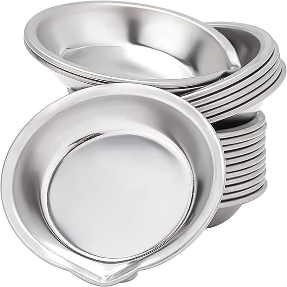 Stainless Steel Color Palette Flat Round Stainless Steel Color 50x48x8mm for DIY