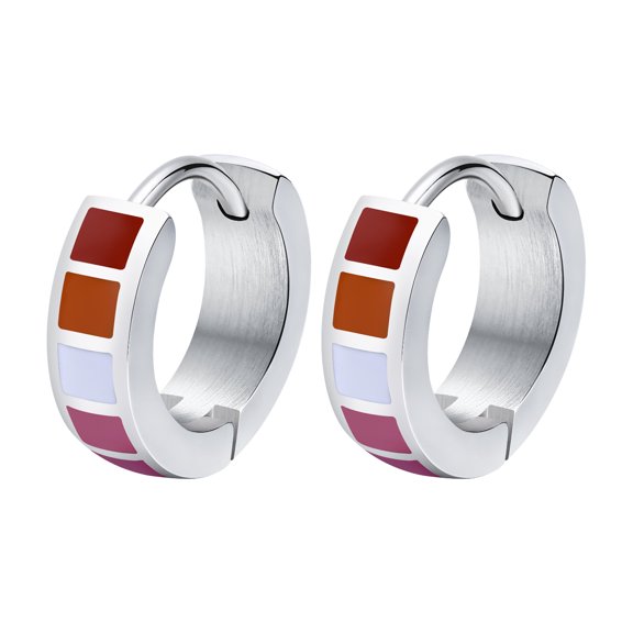 Stainless Steel Colorful Earrings Unisex LGBT Pride Gay Lesbian Bisexual Non-binary Transgender Asexual Fashion Jewelry