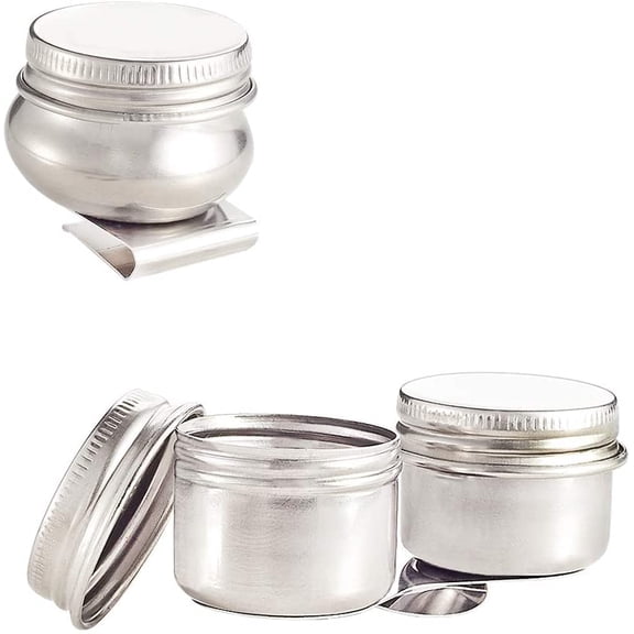 Stainless Steel Colour Modulation Bead Containers Column Stainless Steel Color 2pcs/set for DIY