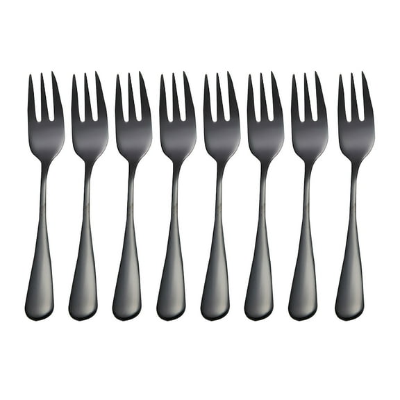 Stainless Steel Colourful Forks Dinner Forks 8Pc For Fruit Desserts Ice Cream Cake Forks Set For Home Kitchen Restaurant