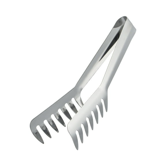 Stainless Steel Comb Shaped Kitchen Tongs for Pasta Noodles and Bread Serving