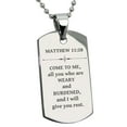 thumbnail image 1 of Tioneer Stainless Steel Come to Me Matthew 11:28 Dog Tag Pendant Necklace, 1 of 1