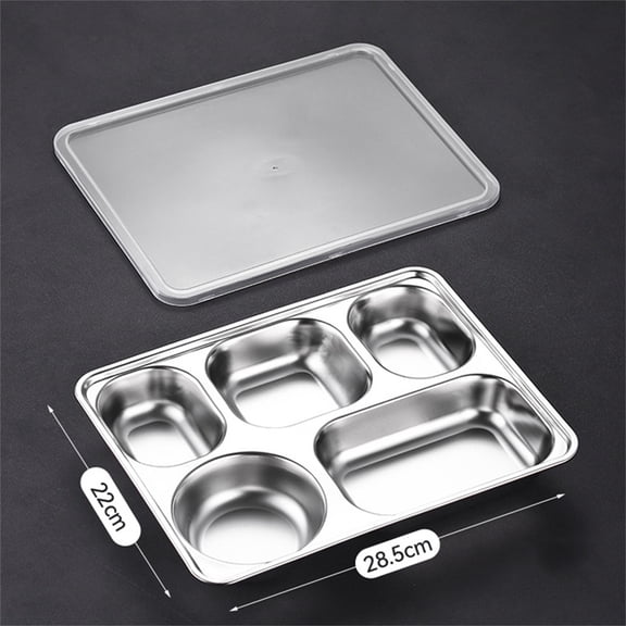 Stainless Steel Compartment Lunch Box - Thermal Insulation Food Container for Office Workers - Multi-Section Meal Prep Box for Proteins Vegetables Carbs