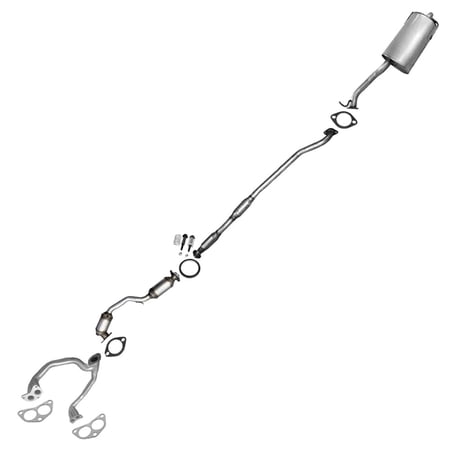 Northeastern Exhaust Y-Pipe, Catalytic, Resonator & Muffler Fits 2001-2004 Subaru Outback 2.5L (Models with Dual Catalytic Converters Only) - Direct Fit EPA-Approved | Stainless Steel System Kit