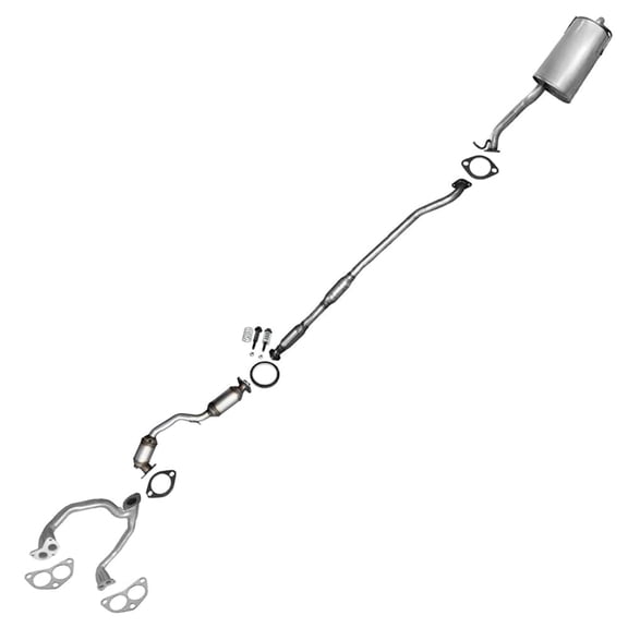 Northeastern Exhaust Y-Pipe, Catalytic, Resonator & Muffler Fits 2001-2004 Subaru Outback 2.5L (Models with Dual Catalytic Converters Only) - Direct Fit EPA-Approved | Stainless Steel System Kit