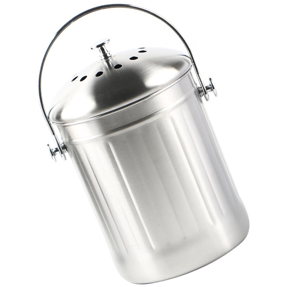 Stainless Steel Compost Bucket Garbage Can Food Waste Bin for Garbage Countertop Food Waste Basket