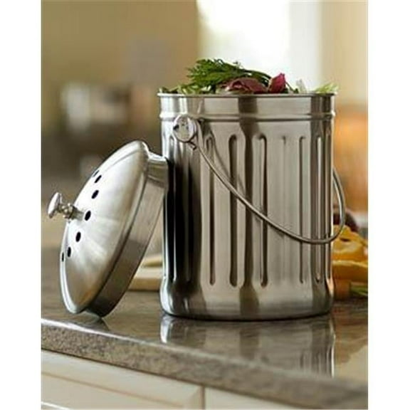 Stainless Steel Compost Pails - Small - .6 Gallons
