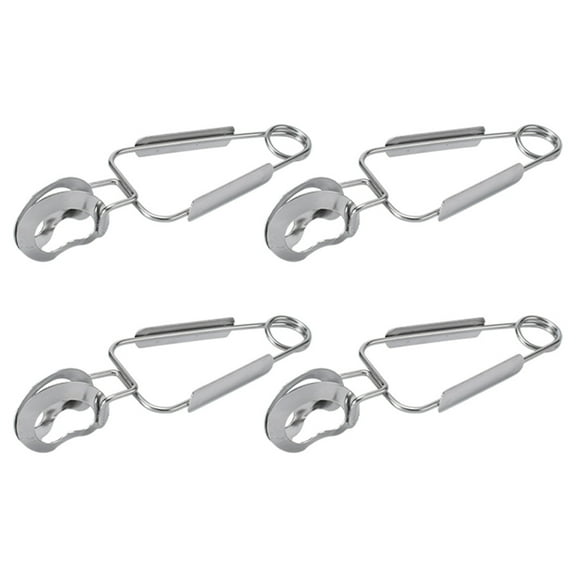 Stainless Steel Conch Clip Salad Tongs Mini Bbq Multi-tool Snail Eating Plate 4 Pcs