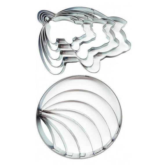 Stainless Steel Concha Cutter & Pig Cookie Cutters Set - Authentic Mexican Bread Mold Baking Tools for Cookies & Conchas