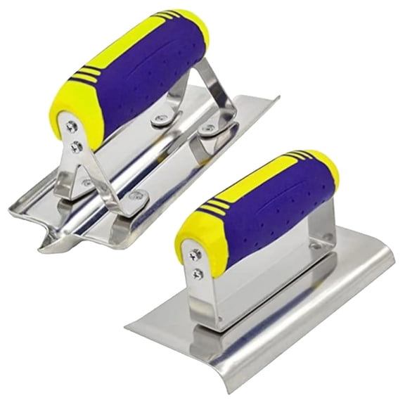 Stainless Steel Concrete Hand Edger and Groover Set Essential Tools for Plastering and Finishing
