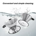 thumbnail image 1 of Stainless Steel Cone Coffee Dripper, Slow Drip Coffee Filter, Paperless and Reusable, y12620, 1 of 7