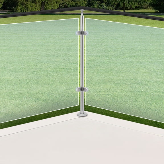 Stainless Steel Coner Post, 110cm/43.31in Corner Column Post, Corner Post for Glass Railing