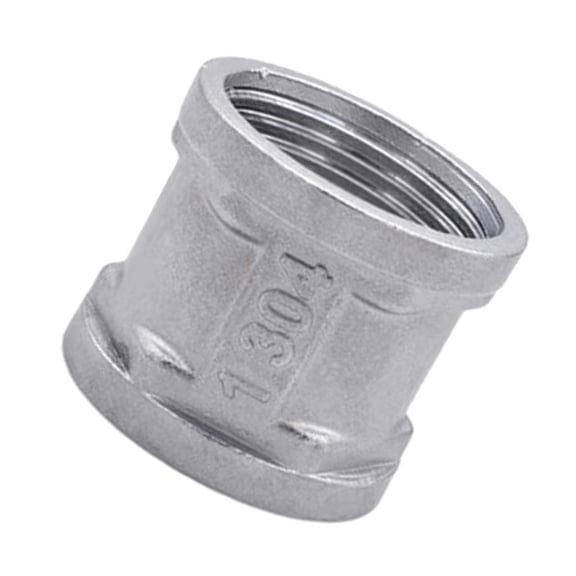 Stainless Steel Connector Adapter Coupler Female Threaded Pipe Adapter Double Sleeve Connection Nipple Easy to Install