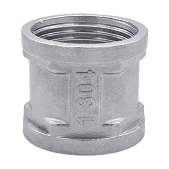 Stainless Steel Connector Adapter Coupler Plumbing Fittings Double Sleeve Connection Nipple Female Threaded Pipe Adapter