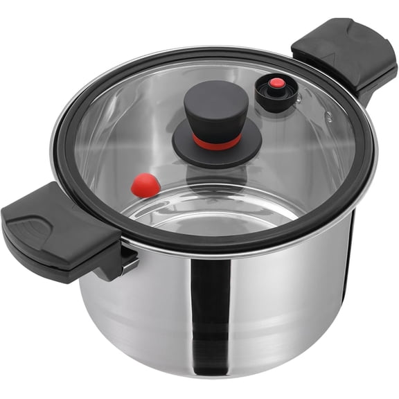 Stainless Steel Cooker, 7L/7.4Qt Olla De Presion,Cooking Cookers Pot Thickened Cooker Compatible With Induction Cookers, Gas Stoves