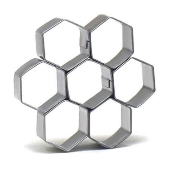 Stainless Steel Cookie Cutter Set, Mini Hexagon Shape Baking Tool for Fondant, Pastry, and Craft Projects, Durable Kitchen Gadget for Home Baking and Treat Decorating