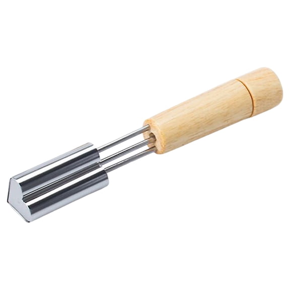 Stainless Steel Cookie Stamp For Baking, Wooden Handle Embosser For Dough And Shortbread, Reusable Biscuit Stamping Tool For Home Kitchen, Heart Pattern 16x2cm