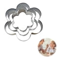thumbnail image 1 of Stainless Steel Cookies Cutter Set with Flower Multi‑Size Shapes, Durable Reusable Baking Molds for Dough and Pastry for Family Homemade Dessert Projects 3Set, 1 of 5