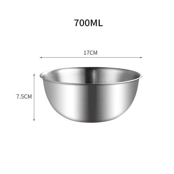 Stainless Steel Cooking Basin Household Egg Mixing Bowl With Scale Thickened Small