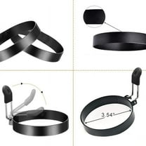 Stainless Steel Cooking Rings with Handle, 3.5in Egg Rings for Frying Eggs And Muffins Pancake