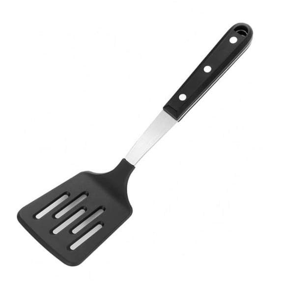 Stainless Steel Cooking Slotted Turner With Heat-resistant nylon head Safe for Non-Stick Cookware Handles Heavy Duty Kitchen Spatulas For Serving