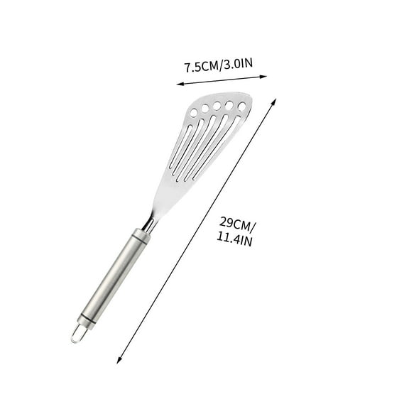 Stainless Steel Cooking Spatula for Pizza Egg, Fish Spatula Cookware - Slotted Turner Egg Flipper Utensils, 3x11in