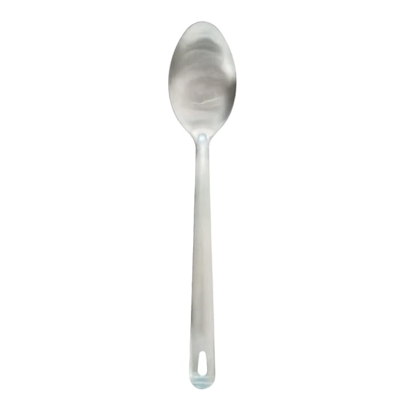 Stainless Steel Cooking Spoon, 9.8inch Kitchen Utensils, Metal Serving Spoons, Heavy Duty Cooking Spoons, Non-Stick Spoons, Large Mixing Spoons, Long Handle Spoons for Home Chefs