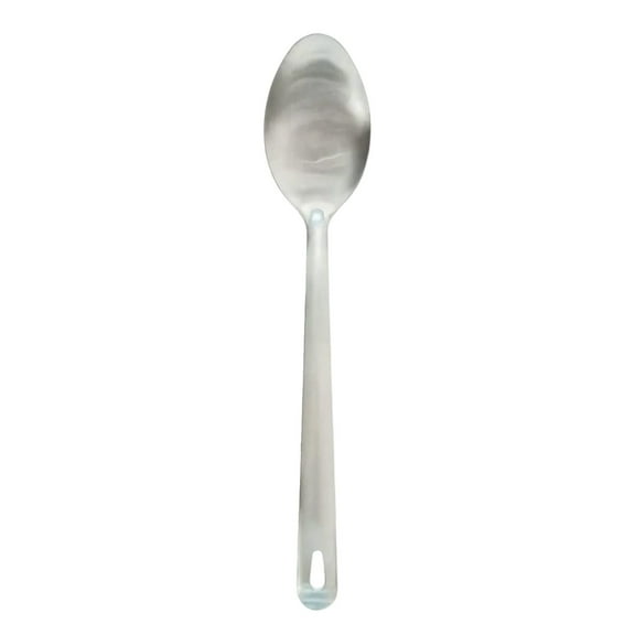Stainless Steel Cooking Spoon, 9.8inch Kitchen Utensils, Metal Serving Spoons, Heavy Duty Cooking Spoons, Non-Stick Spoons, Large Mixing Spoons, Long Handle Spoons for Home Chefs