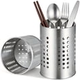 thumbnail image 1 of GARITIN 2 Pcs Stainless Steel Cooking Utensil Holder, Kitchen Utensil Holder, Utensil Organizers for Kitchen Countertop, Kitchen Home Office, 1 of 7