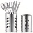 thumbnail image 1 of Cisilov 2 Pcs Cooking Utensil Holder, Stainless Steel Kitchen Utensil Holder, Utensil Organizers for Kitchen Countertop, Kitchen Home Office, 1 of 7