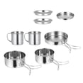 thumbnail image 1 of Stainless Steel Cookware Camping Cooking Kit Pot Barbecue Combination Travel, 1 of 6