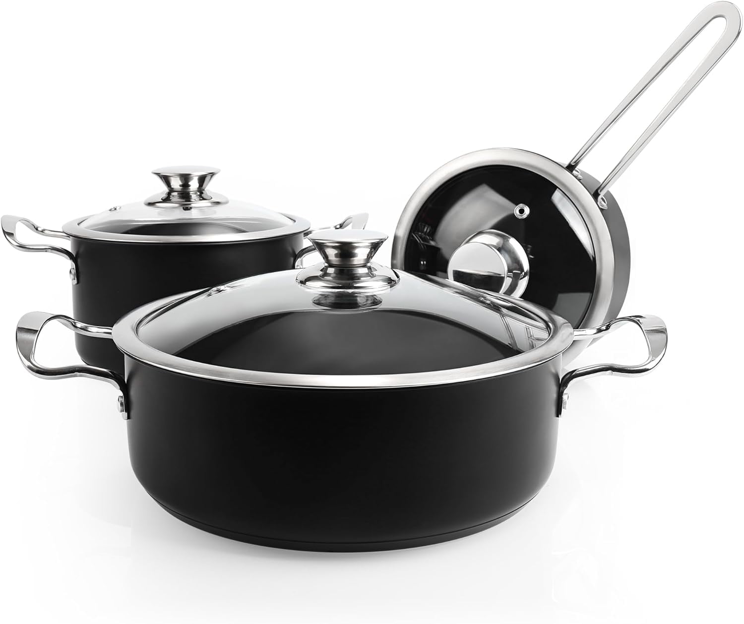 Stainless Steel Cookware Set, 6Piece Pots and Pans Set, Kitchen